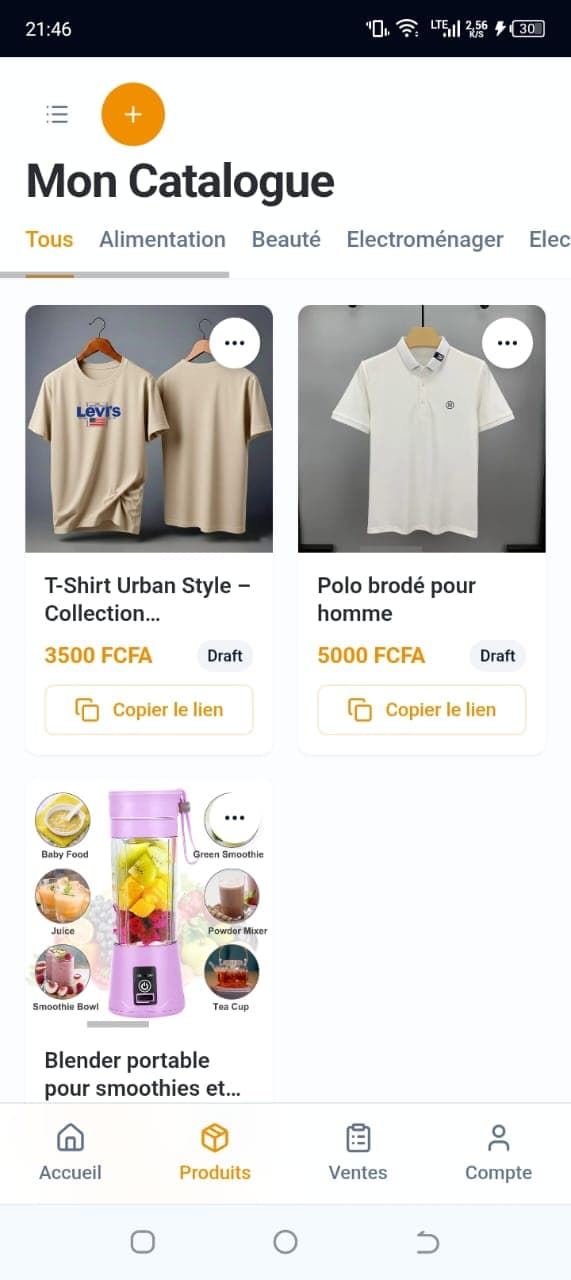 Création du Catalogue
