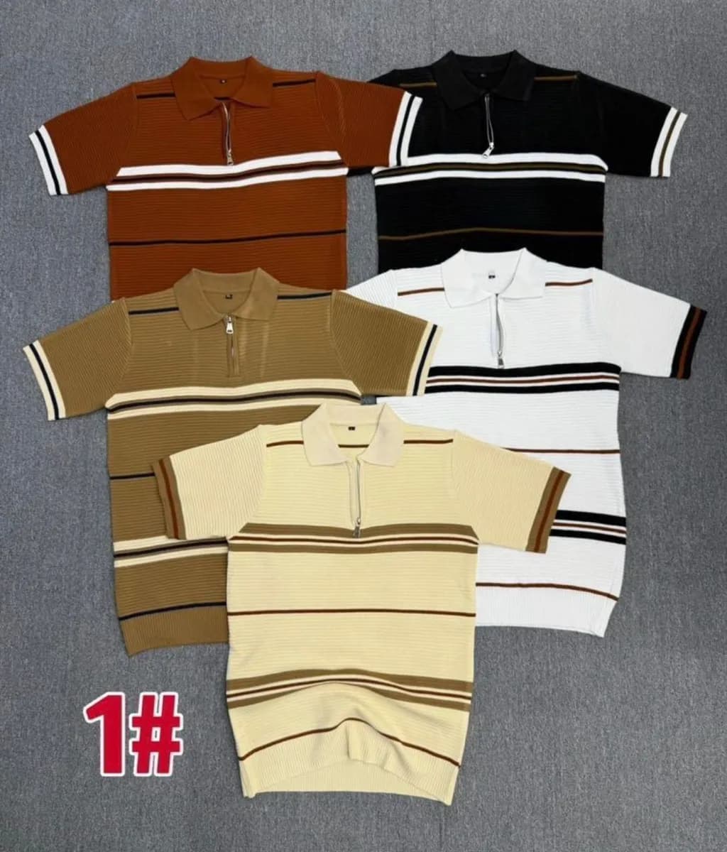 Polo Rayé Prestige en coton 1