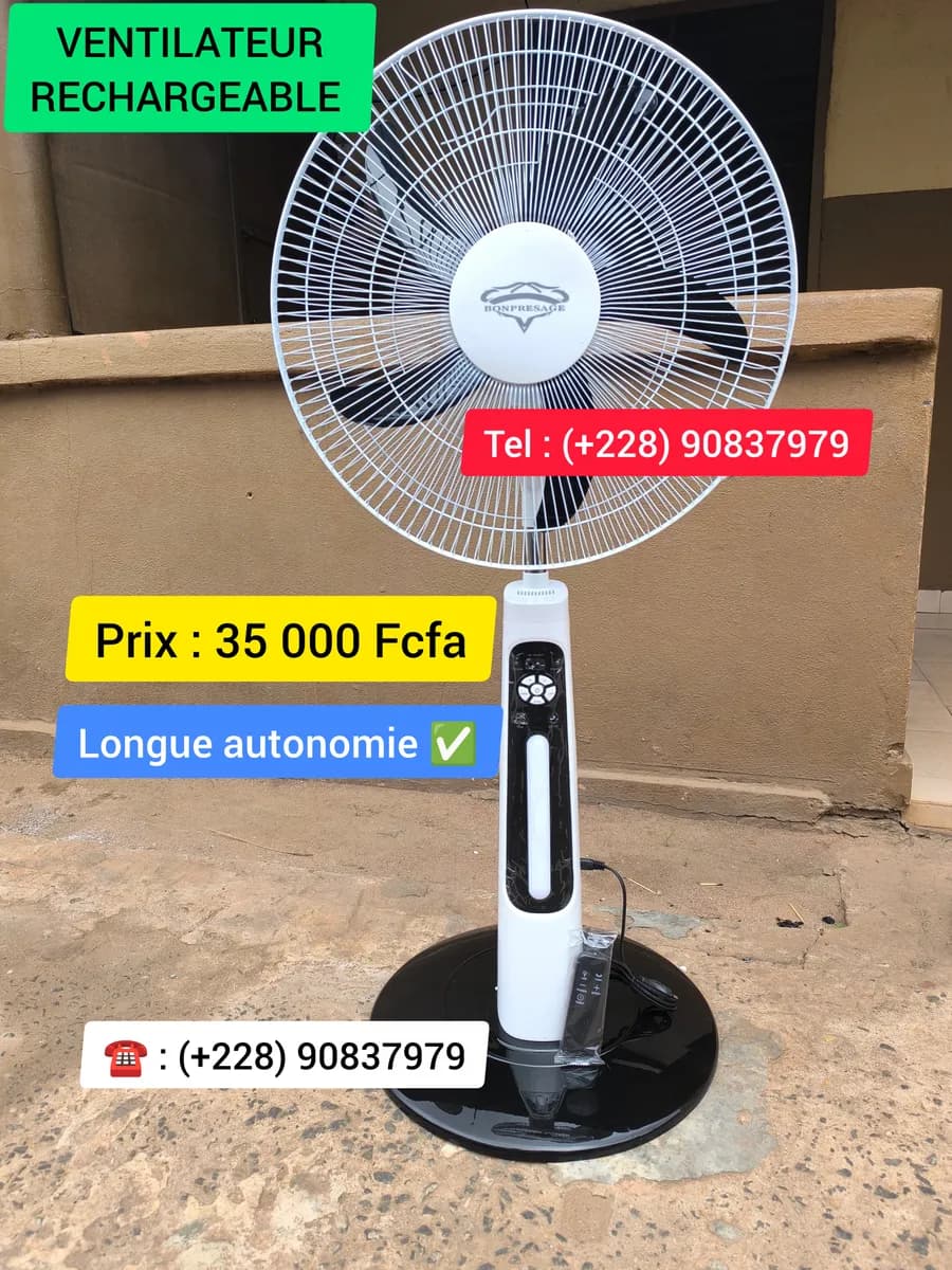 Ventilateur rechargeable 